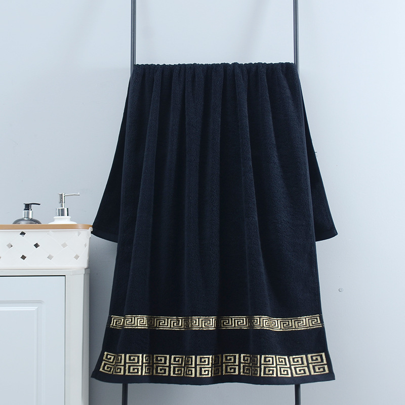 Cloth Face Mask Washable - Handuk mandi ukuran besar 140x70cm hitam