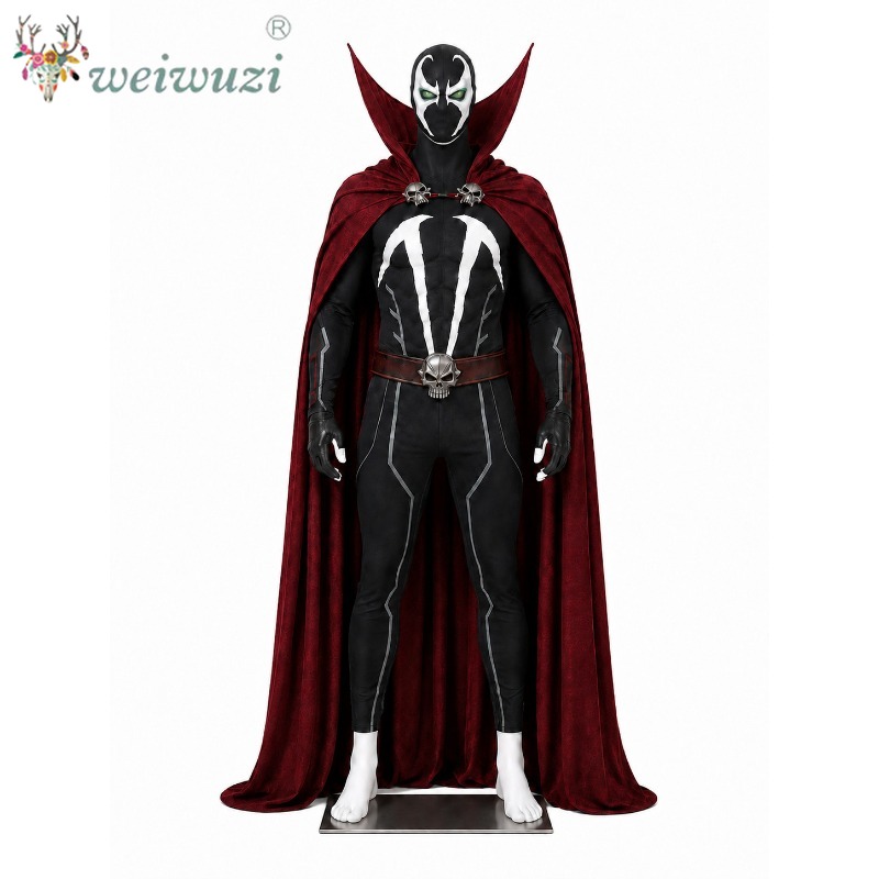 Black Face Mask Pack - Kostum Cosplay Pria Set Lengkap Bodysuit