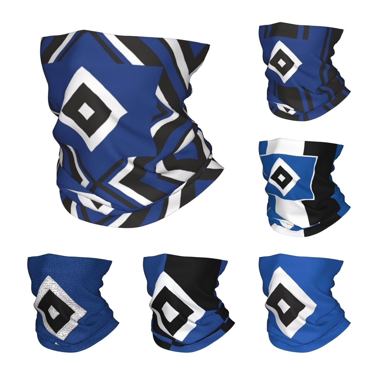 Neck Gaiter Face Cover - Blue Diamond HSV Soccer Bandana Penutup