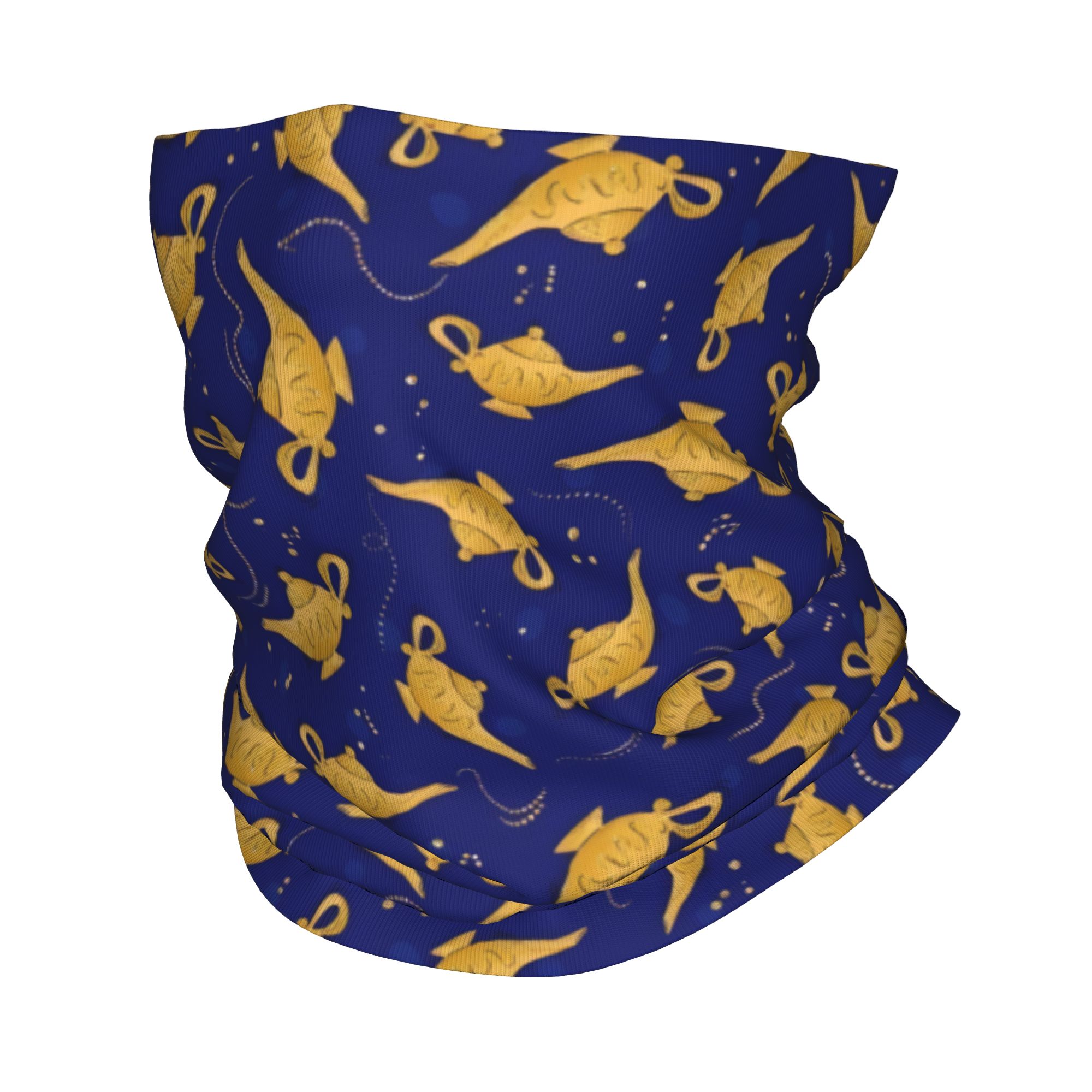 Neck Gaiter Face Cover - Bandana Leher A-Aladdin Genie Kustom, Penutup