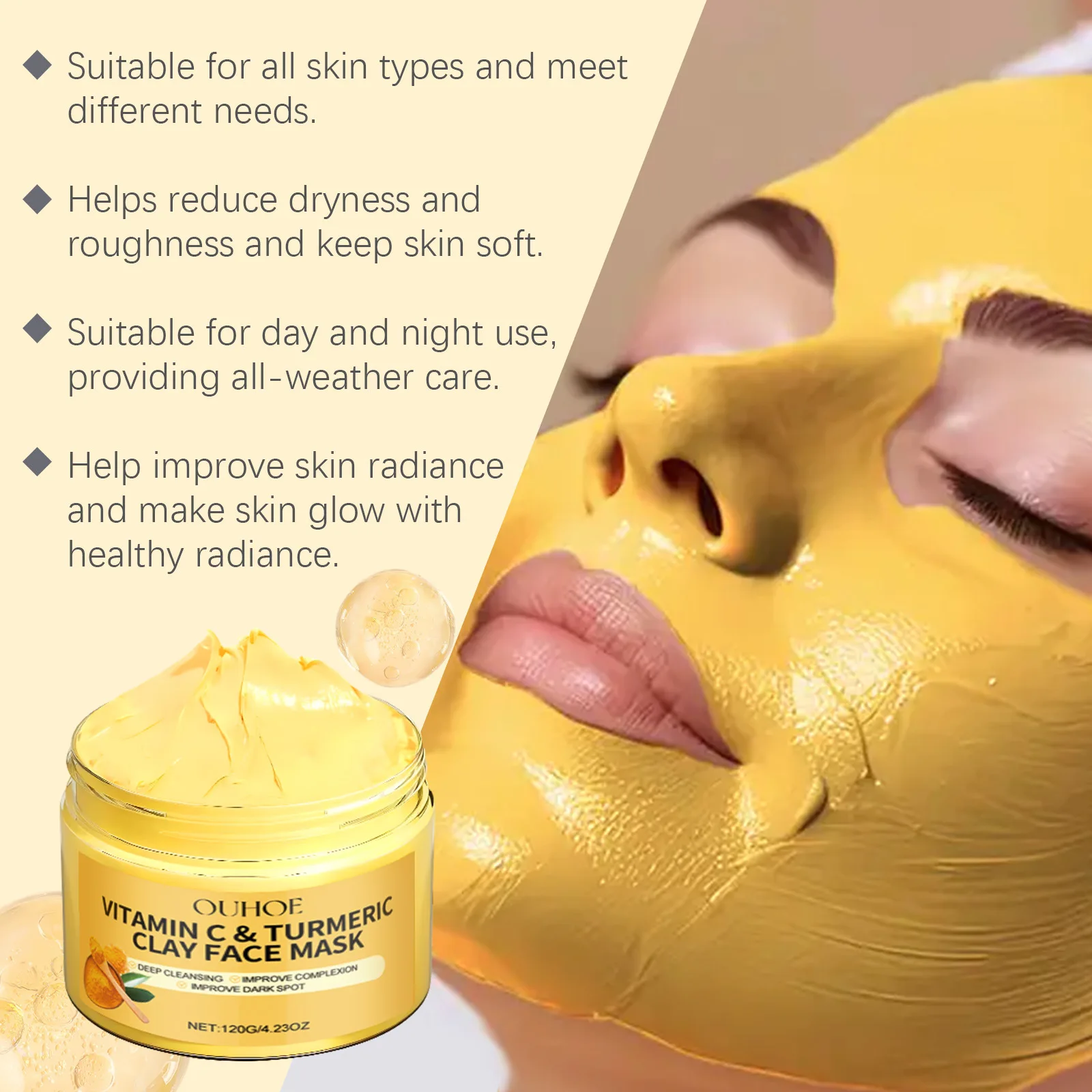 Masker Lumpur Kunyit Vitamin C - Dust Mask Construction ulasan dan harga