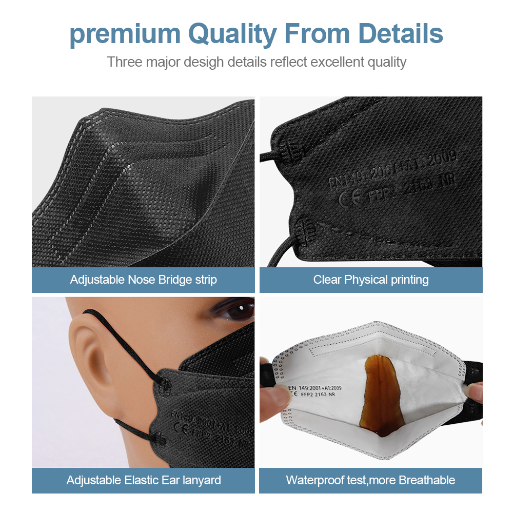 Masker KN95 FFP2 Bentuk Ikan D - Anti Pollution Mask ulasan dan harga