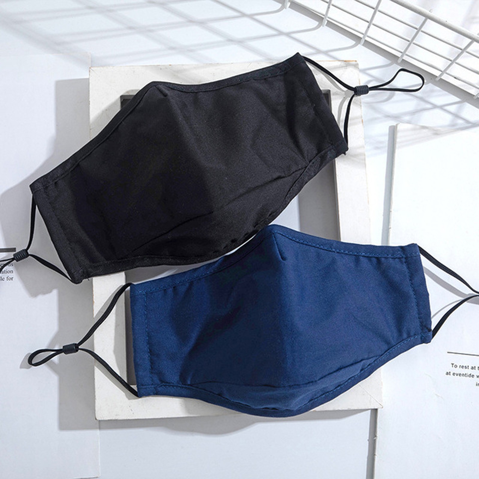 Masker Wajah Warna Solid Pria  - Cloth Face Mask Washable ulasan dan harga