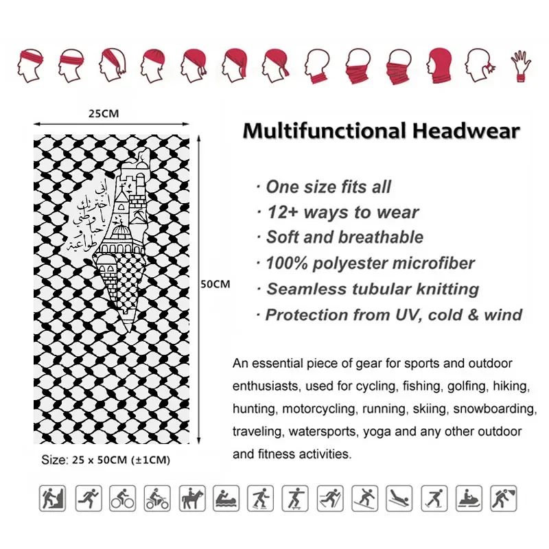 Bandana Kaligrafi Arab Pola Ha - Neck Gaiter Face Cover ulasan dan harga